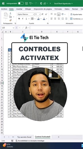 Gestiona eventos y macros con ActiveX 🧩 #ElTioTech #Excel #excellence #exceltutorial #macross | El Tio Tech