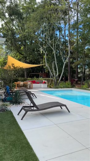 Pool pavilion complete ✅ What a stunning addition to this backyard oasis. The perfect blend of form and function. Great to work with @fogowoodworking | Thompson Design Build