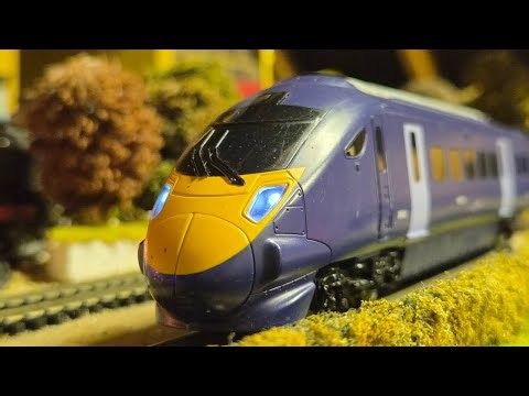 hornby class 395 bule Rapier high speed running session.