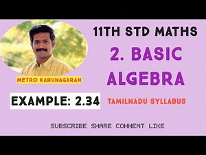 11th Std Maths Example 2.34 Find the logarithm of 1728 to the base 2√3