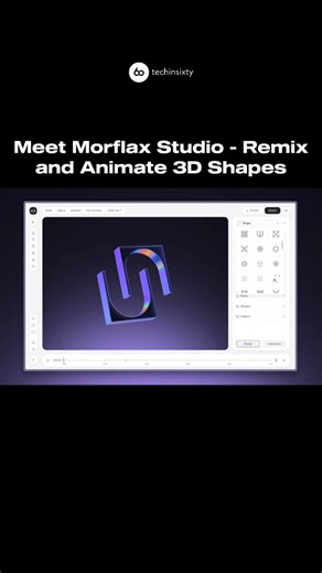 Techinsixty | AI | Apps | Web | Comment " 3d " for link Morflax Studio is a browser based 3D design platform that lets you transform simple vector shapes into polished 3D... | Instagram