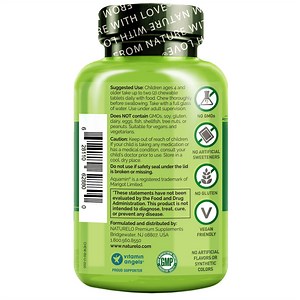NATURELO Chewable Vitamin for Kids – Multivitamin with Whole Food Organic Fruit Blend
