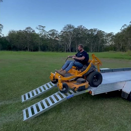 Mower ramps - 2.3 metre curved Zero turn trailer ramps Aussie made