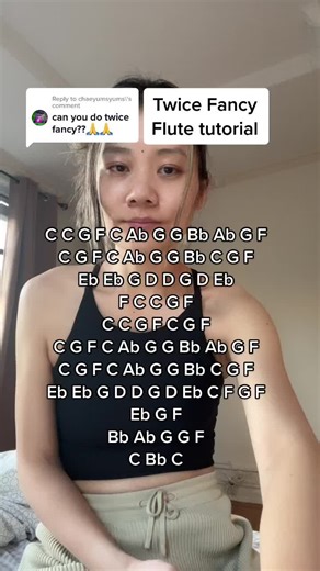 Reply to @chaeyumsyums should I do a complete YouTube tutorial 😭 #twice #fancy #flute #tutorial #notes #fyp #ruyaflute