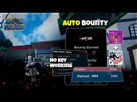 [ BEST ] Blox Fruits Script Night Mystic - No Key // Auto Bounty // 30M Bought //