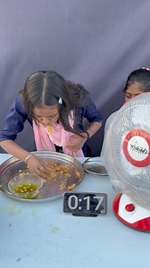 4.1M views · 69K reactions | Timer जल्दी स्टार्ट करो मुझे पंखा जीतने की बेचैनी हो रही है 螺藍| Pani Puri Eating Challenge #golgappa #challenge #pcrfood | PCR FOOD | Facebook