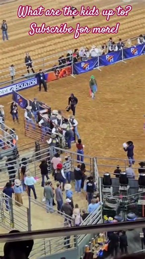 #houstonlivestockshowandrodeo #arena #child #children #sheep #cowboys #rodeo #houstontx #fun #kids