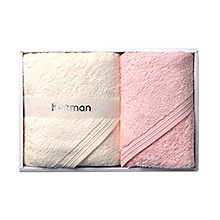 Hotman (ホットマン) 1秒タオル ホットマンカラー12シリーズ ヘアバスタオル・ヘアタオルセット(IVO/PI)HB-10093