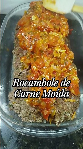 Rocambole de Carne Moída Recheado 😍 Fácil e Delicioso