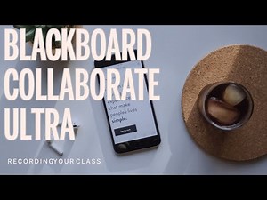 Recording a class on Blackboard Collaborate Ultra
