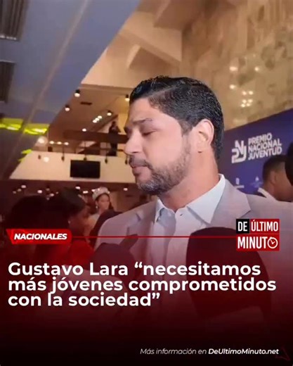De Último Minuto on Instagram: "El senador Gustavo Lara expresó que se necesitan más jóvenes vinculados a la sociedad, comprometidos con la búsqueda de soluciones y aportando los valores que nos identifican como dominicanos, a pesar de los antivalores que intentan bombardearnos. Amplía esta y otras informaciones en nuestra página web: www.deúltimominuto.net #DeÚltimoMinuto #ElPeriódicodelaVerdad"