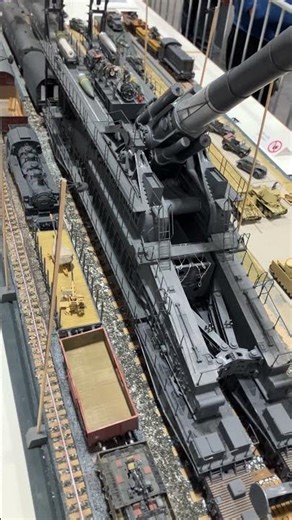 Railway gun Dora in Rügenwalde with crane system 1:35 #modelmaking #modelrailway #wehrmacht