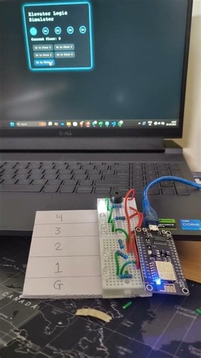 ESP8266 Smart Elevator Logic Simulator with Web Dashboard | Embedded Systems Project