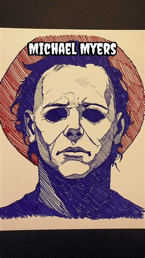 Drawing Michael Myers in 3 mins - I use @sketchar