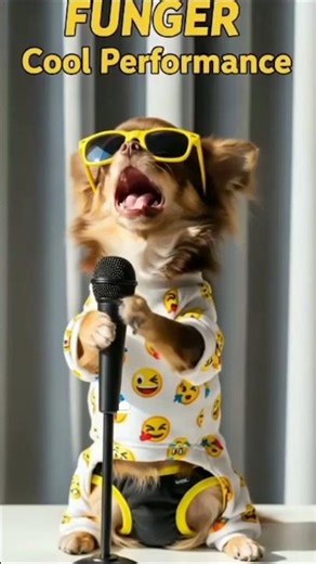 Chihuahua Singing Like a Rockstar 😂😎 #funny #pets #viralshorts #petsvid #singing