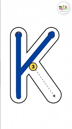 How to Write Letter K | Learn to Write Alphabet K for Kids #learnabc #alphabetwriting