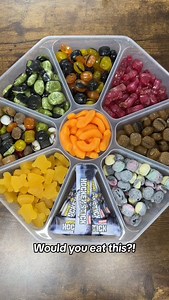 162K views · 1.1K reactions | Let’s make a platter with some of our MOST ODD CANDIES! #reels #viral #satisfying #asmr #explorepage #candies #funny #platter | Poppin Candy | Facebook