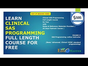 SAS Tutorials For Beginners| Clinical SAS Programming Full Course -Day 29 | MACRO Programming in SAS
