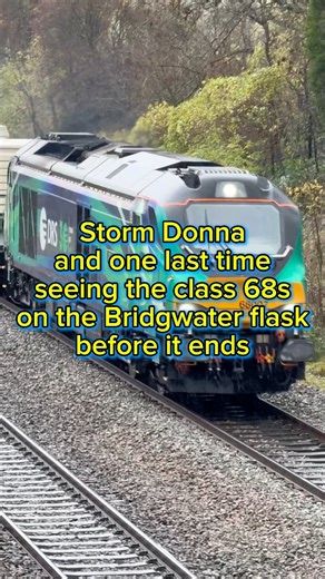 Storm Donna and one last time seeing the class 68s on the Bridgwater flask before it ends #storm #ryanwindridge #fyp #foryoupage #xycba | Ryan Windridge