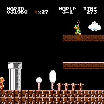 Hammer Bros chase Mario