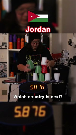 4 Colored Cycle Cup Trick #sportstacking #speedstacks #challenge