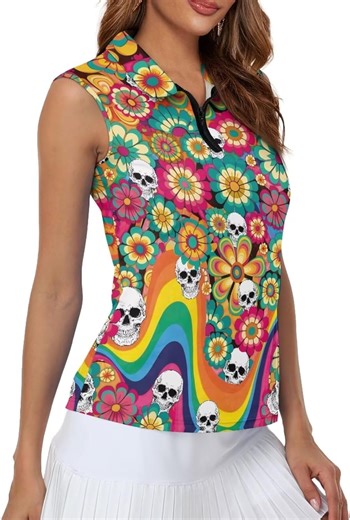 Womens Sleeveless Golf Polo Shirts 2026 Trendy Collared Athletic Tennis Tank Tops Golf Outfits Lightweight