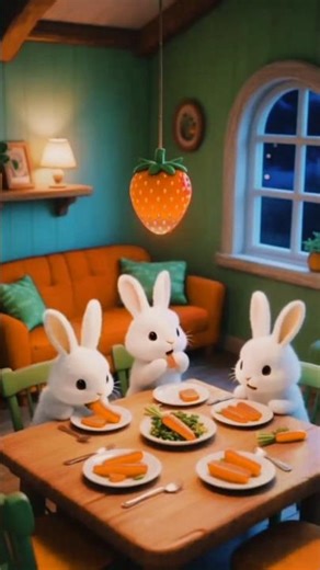 a big carrots cute rabbit eating carrot 🥕