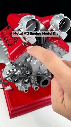 Metal V12 engine model kit #miniengine #EngineModel #v12 #DIYKits #engine