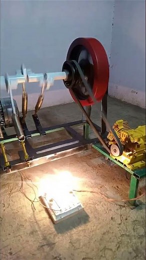 Flywheel Spring Machine Free Energy Generator with Spring Machine Complete Process