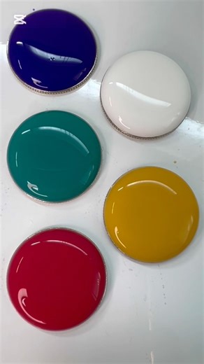 Vibrant Round Resin Cabochons – Glossy Solid Colors #satisfyingvideo #colormixing #oddlysatisfying