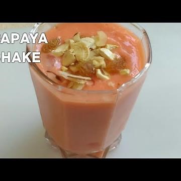 Papaya Shake in 2 minutes / Papaya Smoothie with milk / Adiba Foodz India