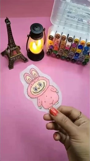 DIY Labubu Sticker 🐰✨ | Cute Aesthetic Sticker Making