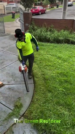 Brushing | Mowing | Hedging | Edging | Mowing | Cleaning #shorts #satisfying #gardening