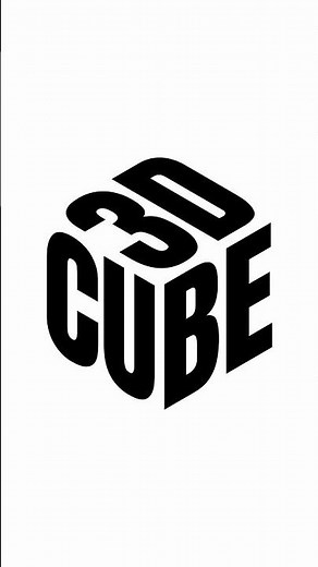 Create 3D Cube Typography in Illustrator! 💥🤯 #shorts