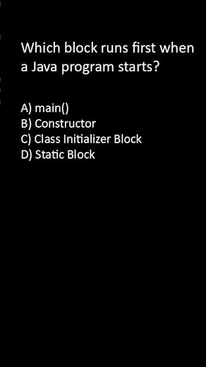 Which Runs FIRST in Java? ‪@DrillCoding‬