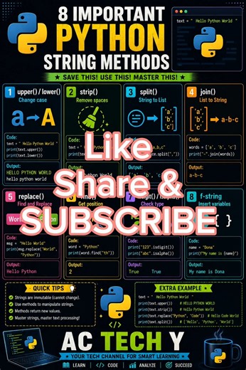 Save This! 8 Python String Tricks 90% of Beginners Don't Know