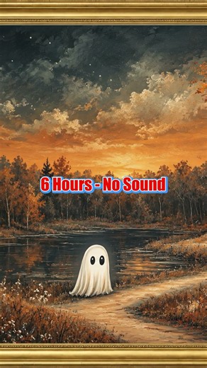 Cute Halloween Ghost | 4K Frame TV Art | Vintage Gold Frame #frametvart #tvartscreensaver