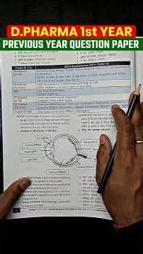 D.Pharma Model Paper 📢✅💊D.Pharma Previous Year Questions | D.Pharma Book #dpharmanotes #dpharm #gdc