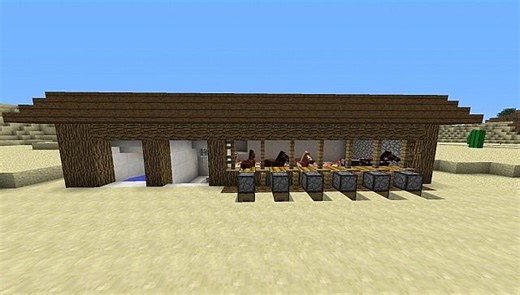 Automatic Stable For Horses Minecraft Map