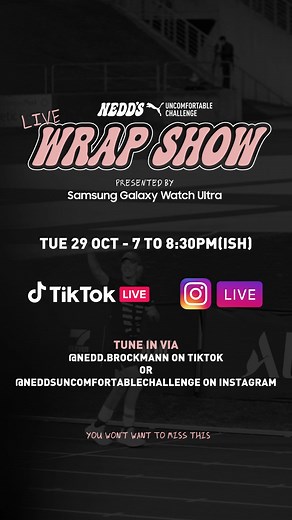 We’re going live one last time to celebrate the 1,000s of you weapons taking on your own Uncomfortable Challenges 🚀 Tune in on TikTok or Instagram from 7pm Tuesday 29 October! Lessssssgo