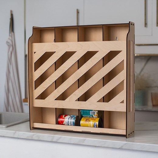 Wooden Canned Food Storage Wall Mount, Can Food Storage, Wooden Can Dispenser, Can Storage Rack, Can Organizer, Kitchen Storage Rack - Etsy