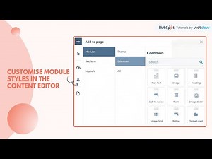How-to customize module styles in the content editor in HubSpot.