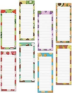 Lzerking Magnetic Notepads for Refrigerator 9 x 3.5 inch (8 Pack) Large Grocery List Magnet Pad for Fridge, Shopping List, to-Do List, Reminders, Recipes, Memo Note Pads with Entire Back Magnetic