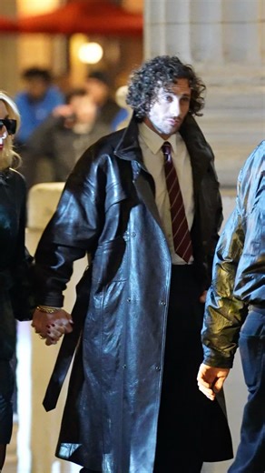 Sam Taylor-Johnson and Aaron Taylor-Johnson at the Saint Laurent Men's Fall/Winter 2026 fashion show. | Red Magazine