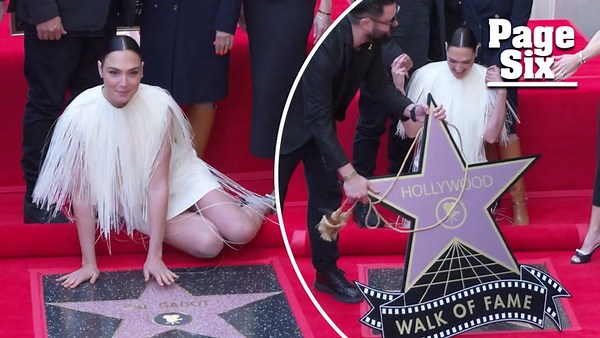 Gal Gadot’s Hollywood Walk of Fame ceremony interrupted by pro-Israel, pro-Palestinian protesters