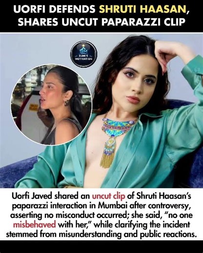 UORFI DEFENDS SHRUTI HAASAN SHARES UNCUT PAPARAZZI CLIP.#viral #ytshorts