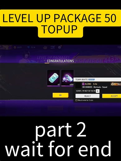 New Level Up Packages Kya Hai || Up Package || 50 rupees topup new level pass #freefir#shorts