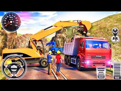 Highway Road is Blocked Due to Land Sliding - Jcb Simulator Game - Android Gameplay