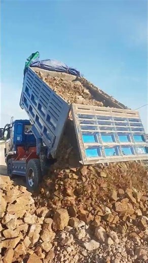 Dump Trucks Unloading Stone Land #shorts2445