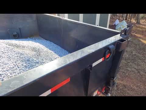 More rock hauling got pea gravel delivery😱#gravel #hauling